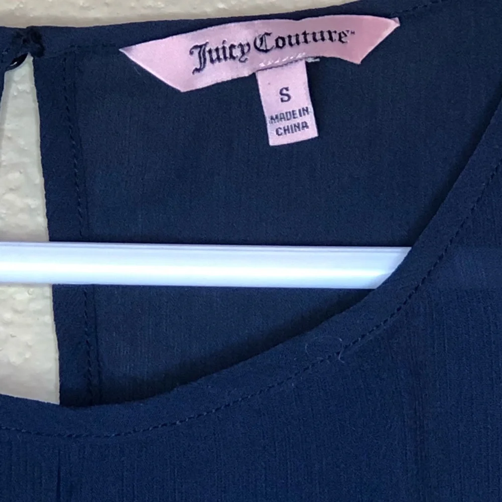 JUICY COUTURE Navy Blue Sleeveless blouse - Picture 3 of 5
